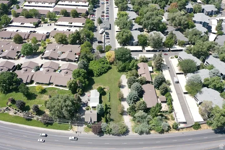 Aerial view of residential area