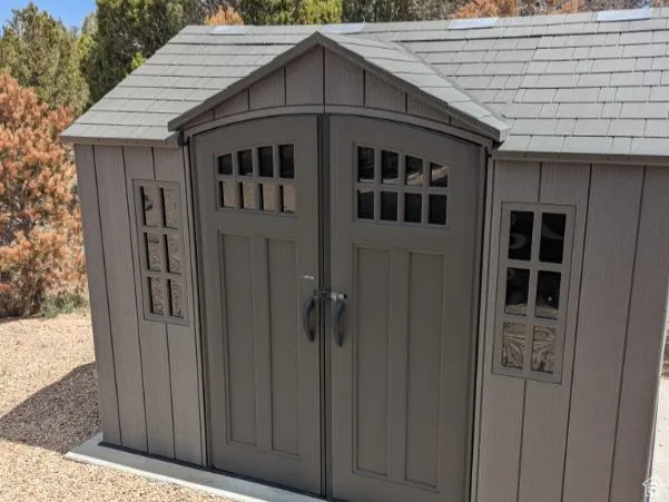 Storage Shed on the Patio