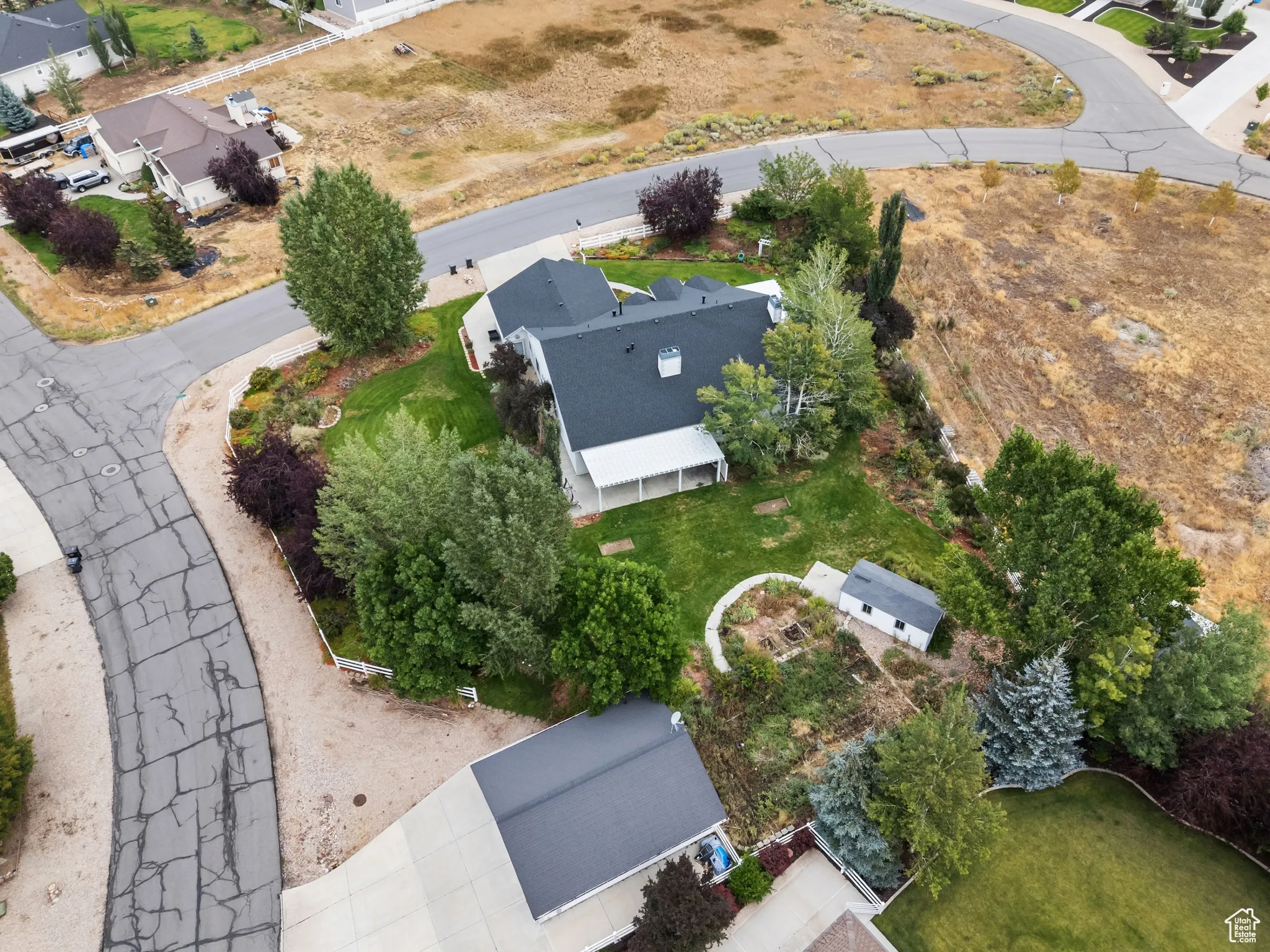 View from above of property