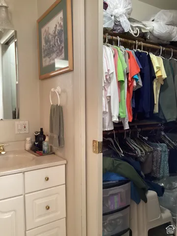 Closet with a sink