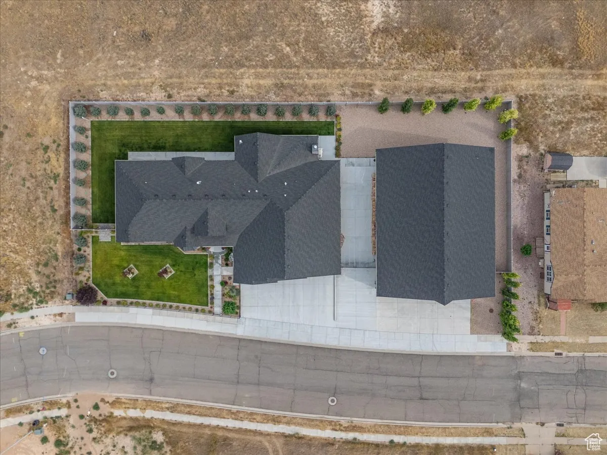 View from above of property