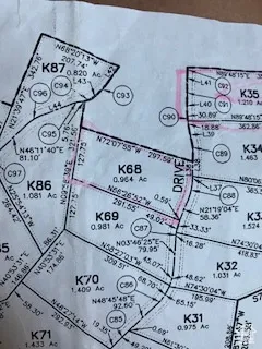 Map showing property parcels