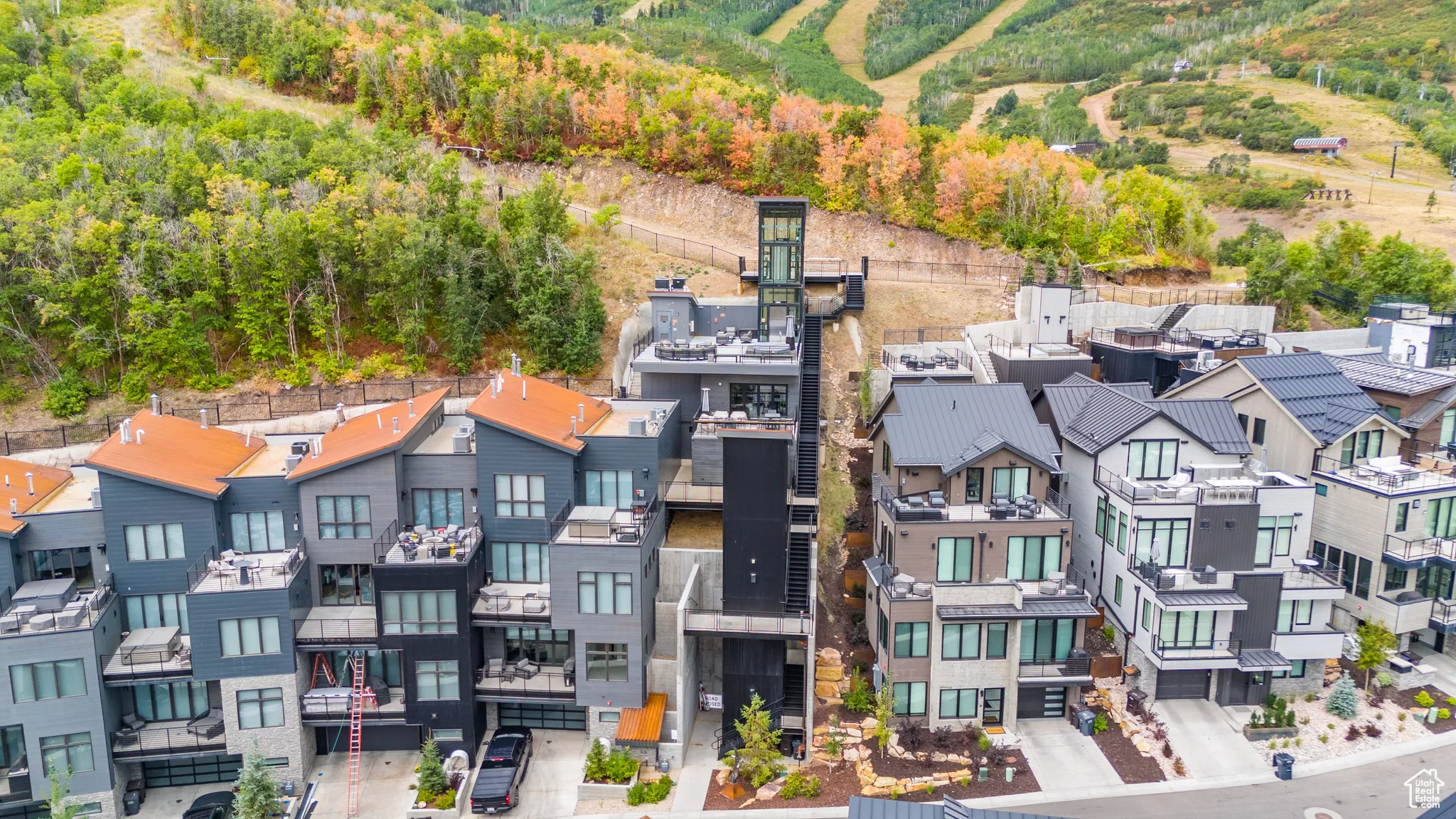 An architectural feat for the neighborhood, the tower rises five levels above the street.