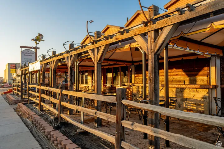 View of wooden deck