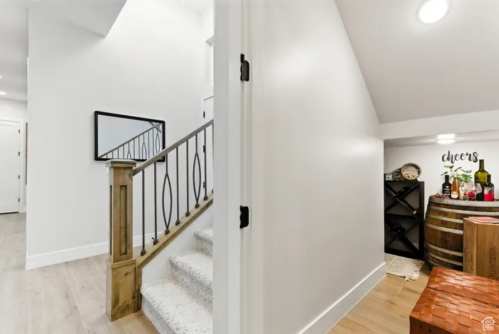 Staircase featuring awesome nook get for storage...of whatever.
