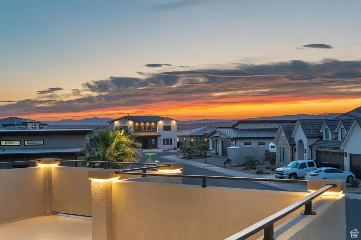 Stunning evening view from the wrap around deck.