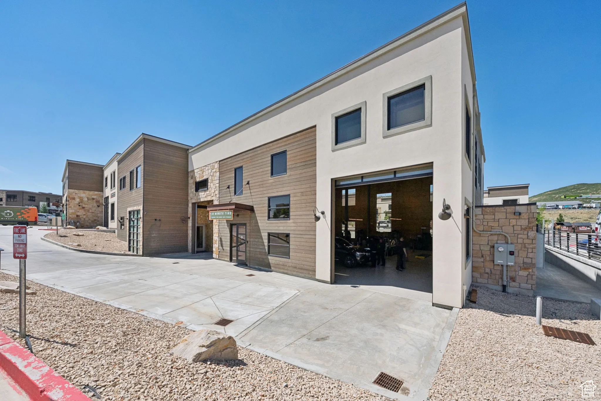 View of front of property featuring stucco siding