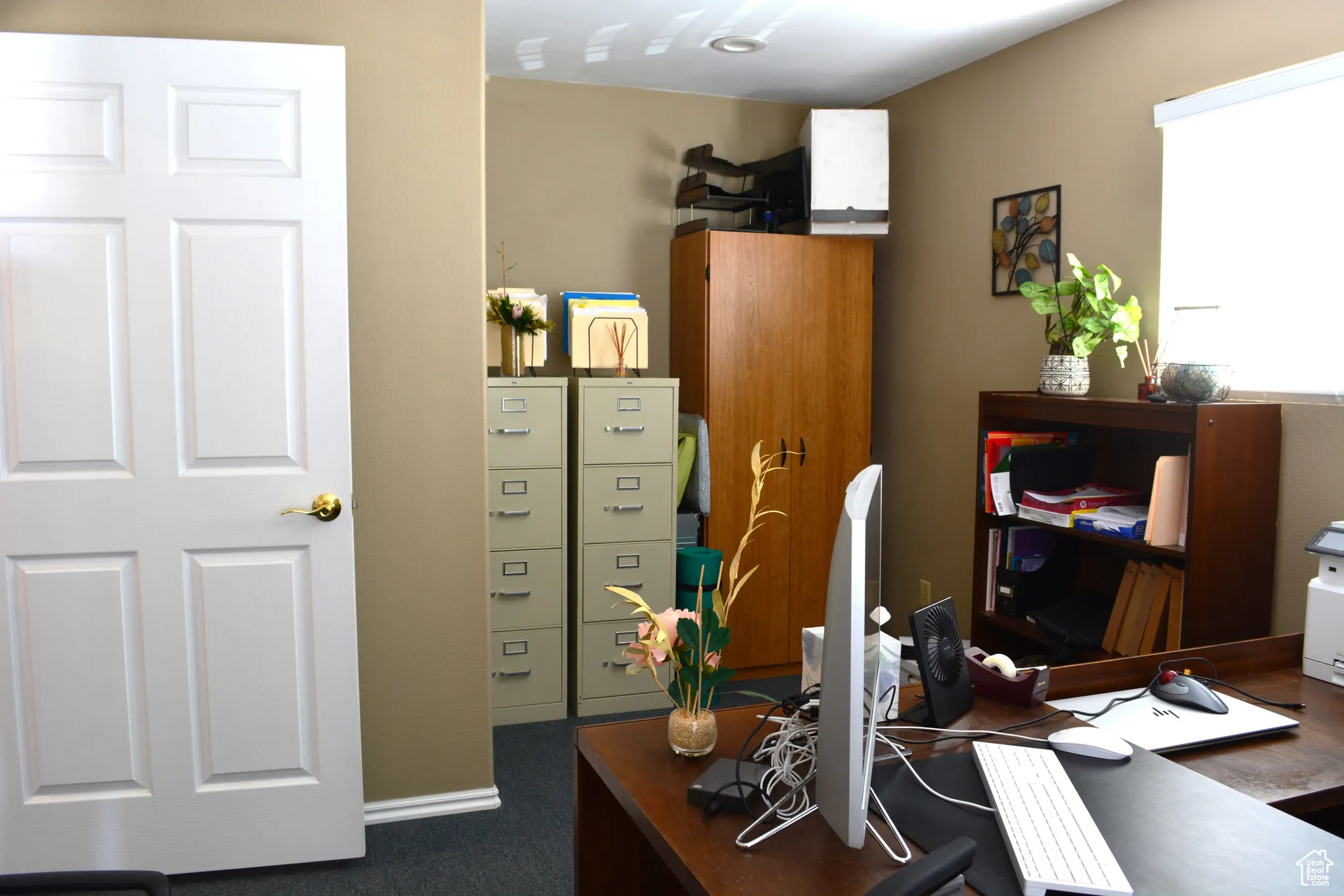Office space with baseboards
