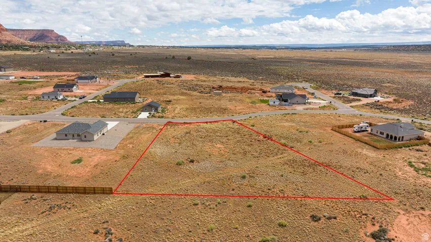 View of rural area featuring property boundaries highlighted and a desert landscape
