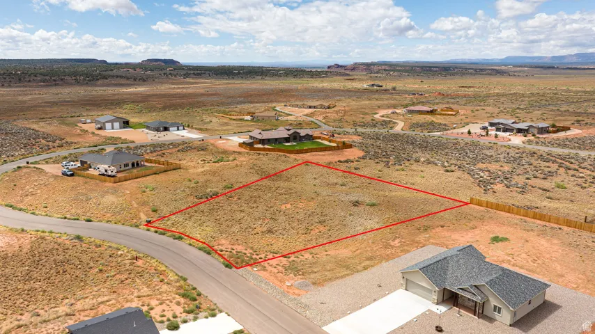 Overview of rural landscape featuring property parcel outlined