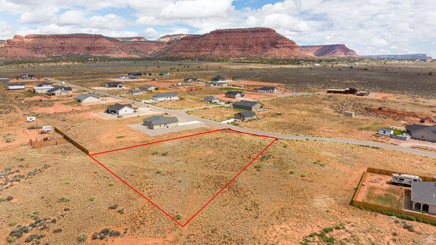 View of property location featuring property parcel outlined and mountains