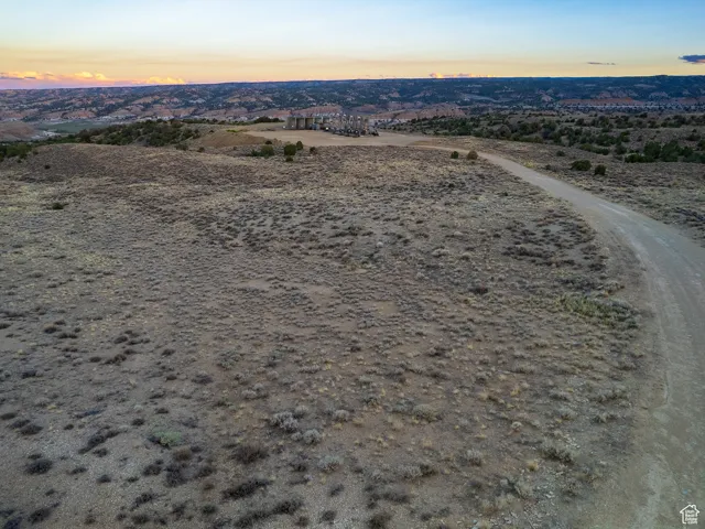 Aerial view at dusk of a view of rural / pastoral area