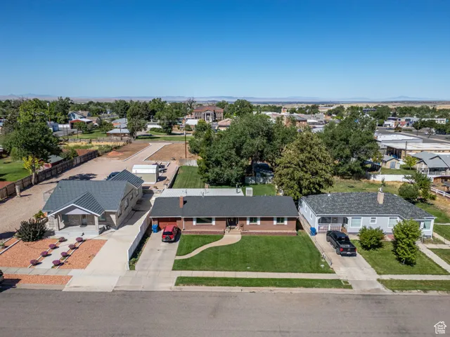 Aerial view of residential area