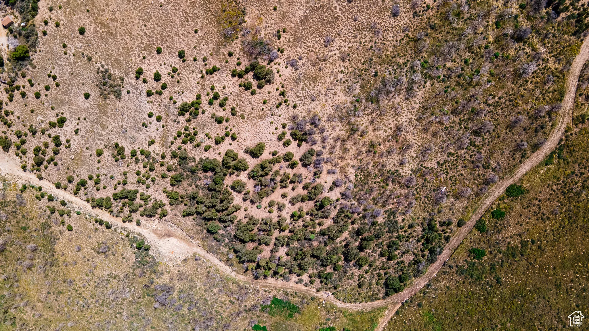 Aerial overview of property's location with rural landscape