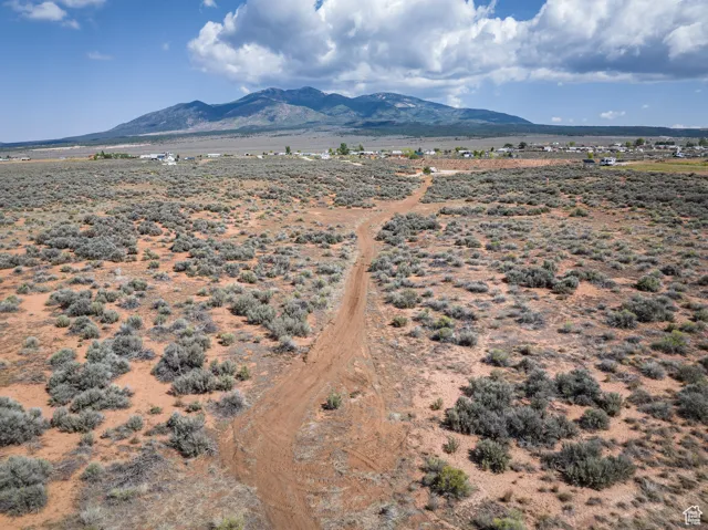 View of mountain background with rural landscape and a desert landscape
