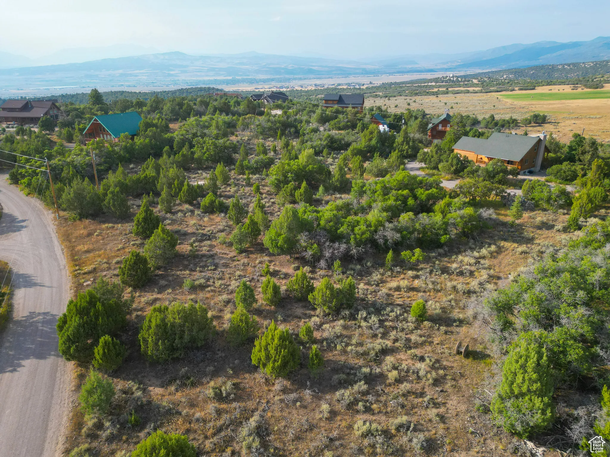 Bird's eye view of a mountain backdrop