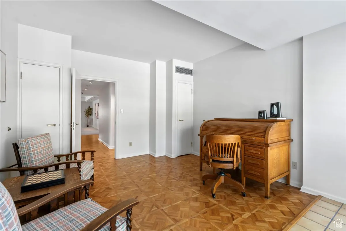 Office space with baseboards