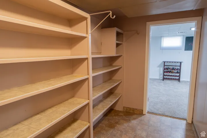 Storage area with electric panel