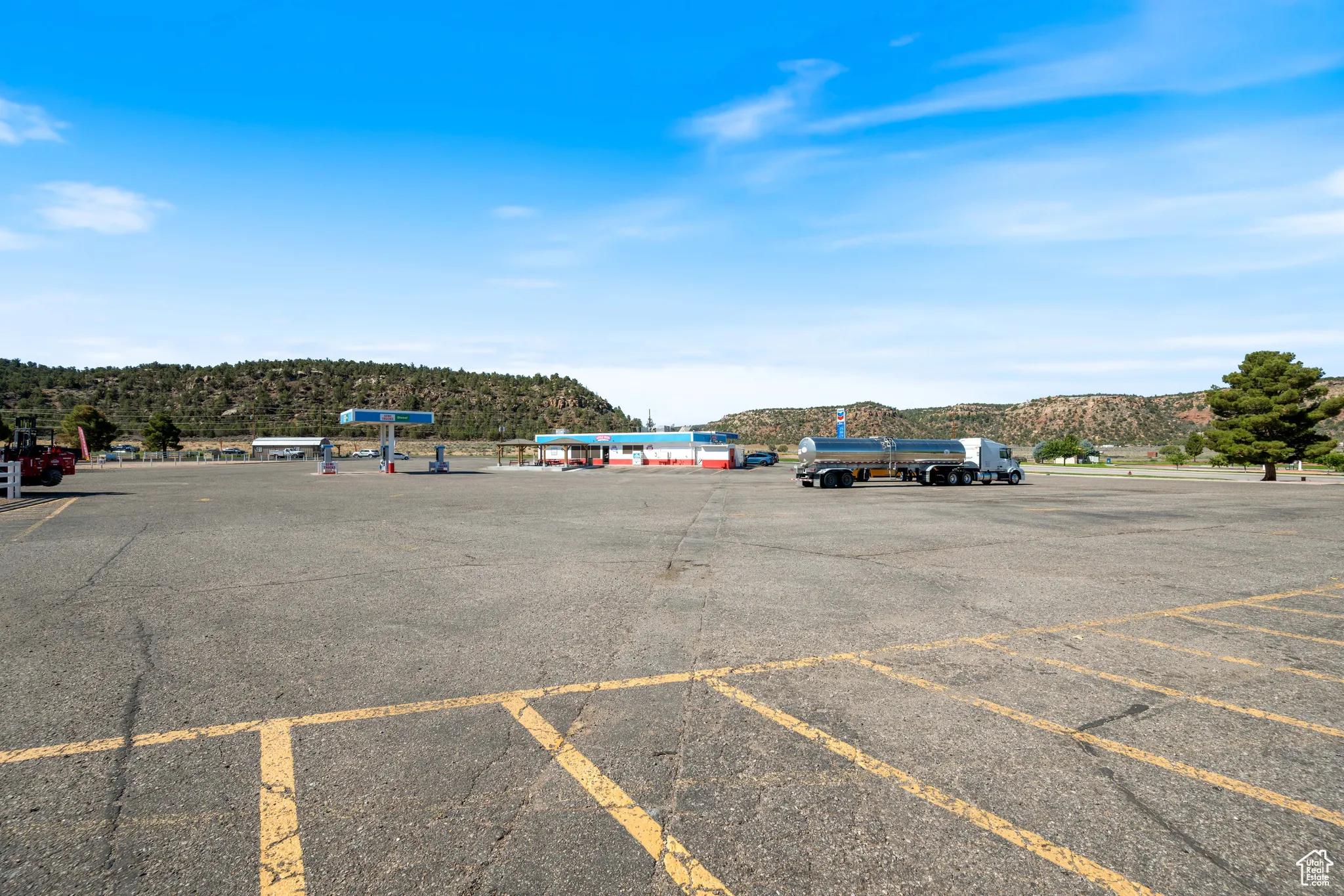 View of uncovered parking lot