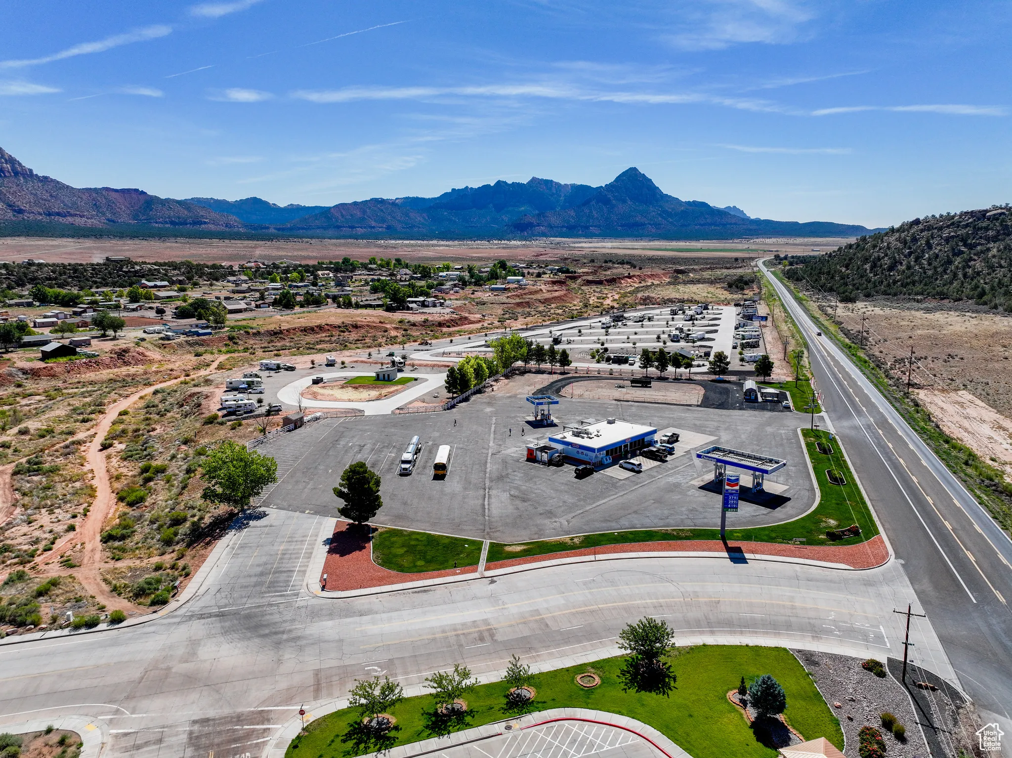 Aerial view of mountains