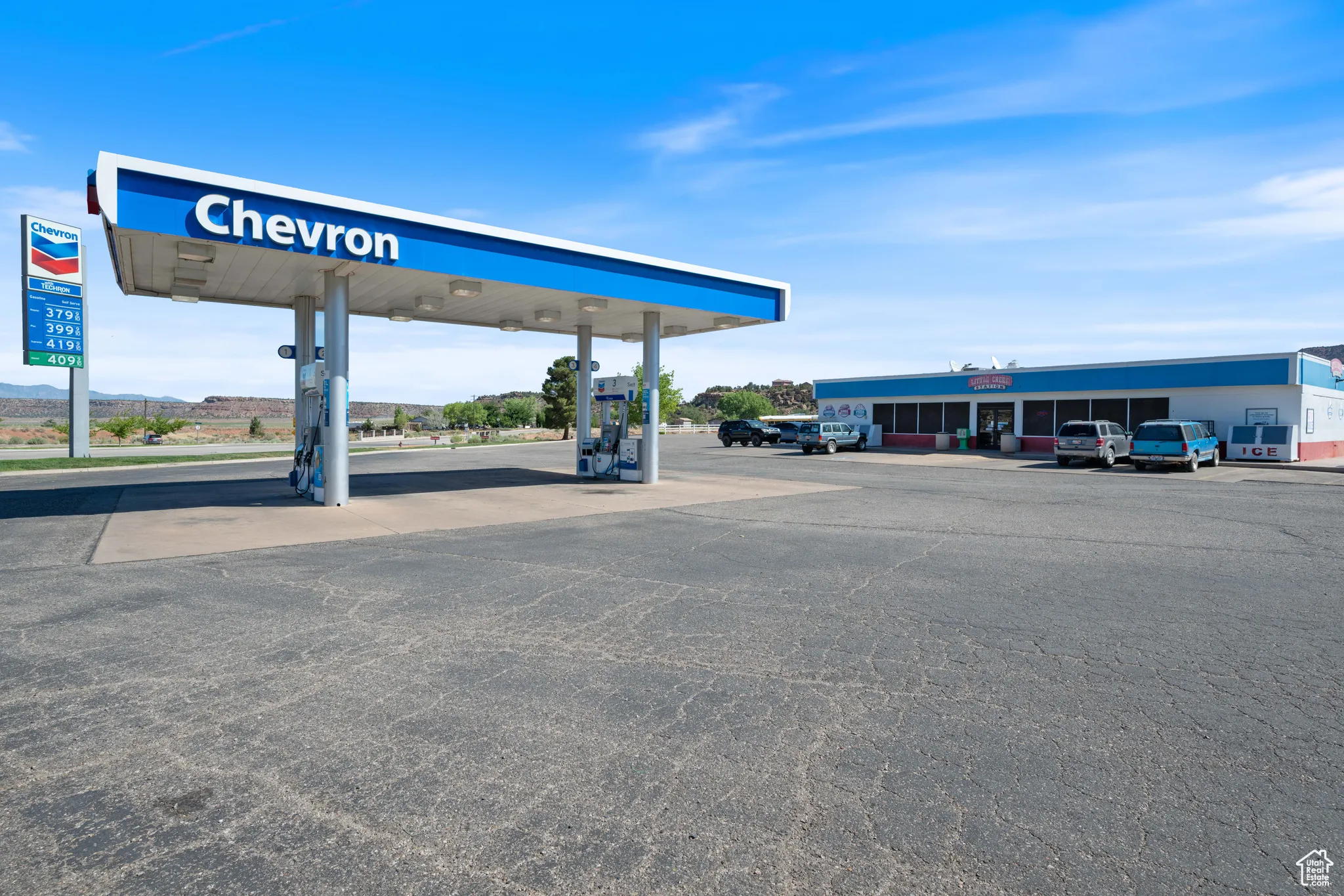 View of uncovered parking lot