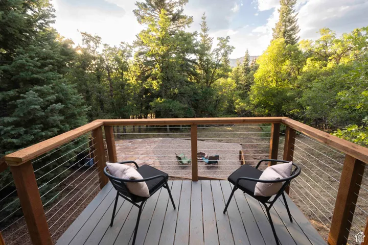 View of wooden deck