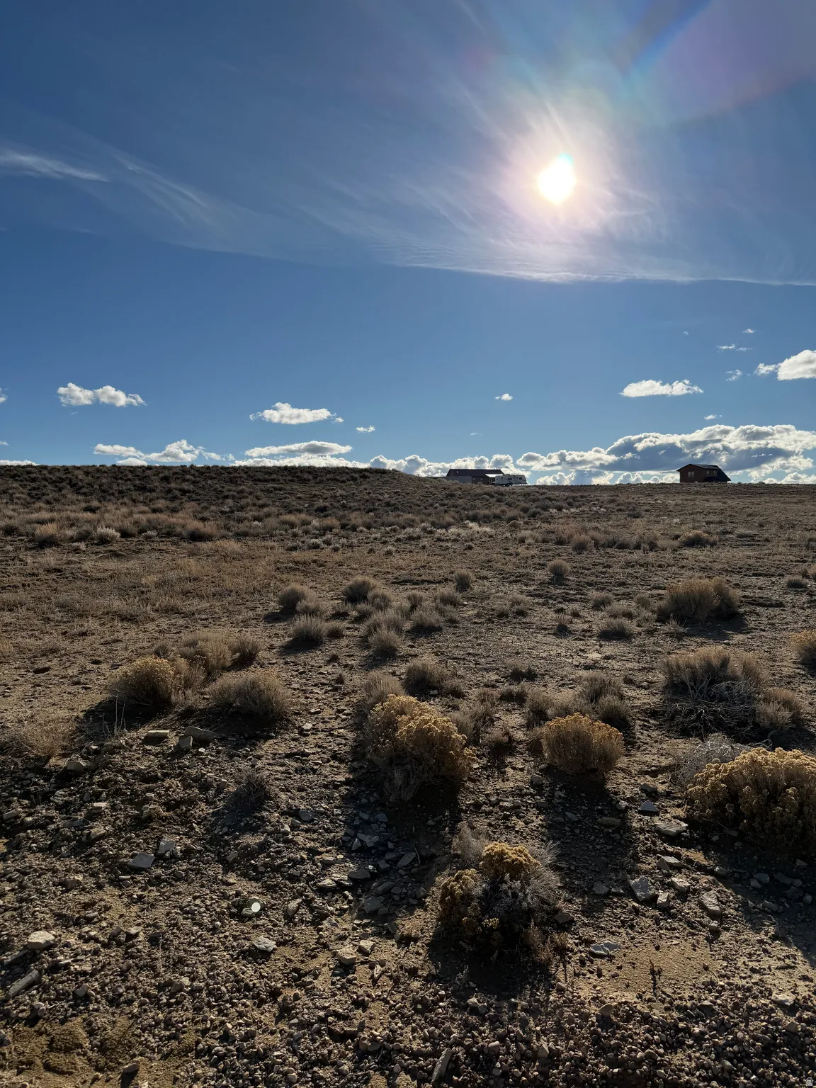 Water view with a desert landscape and rural landscape