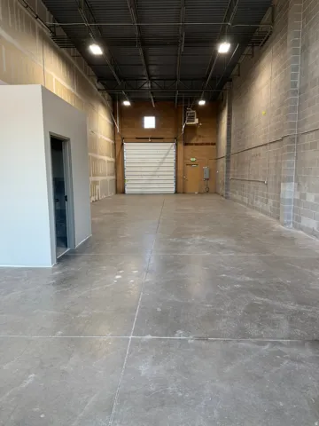 Garage with a heating unit