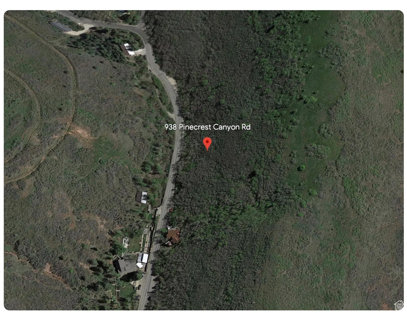 Aerial map of property and surrounding area