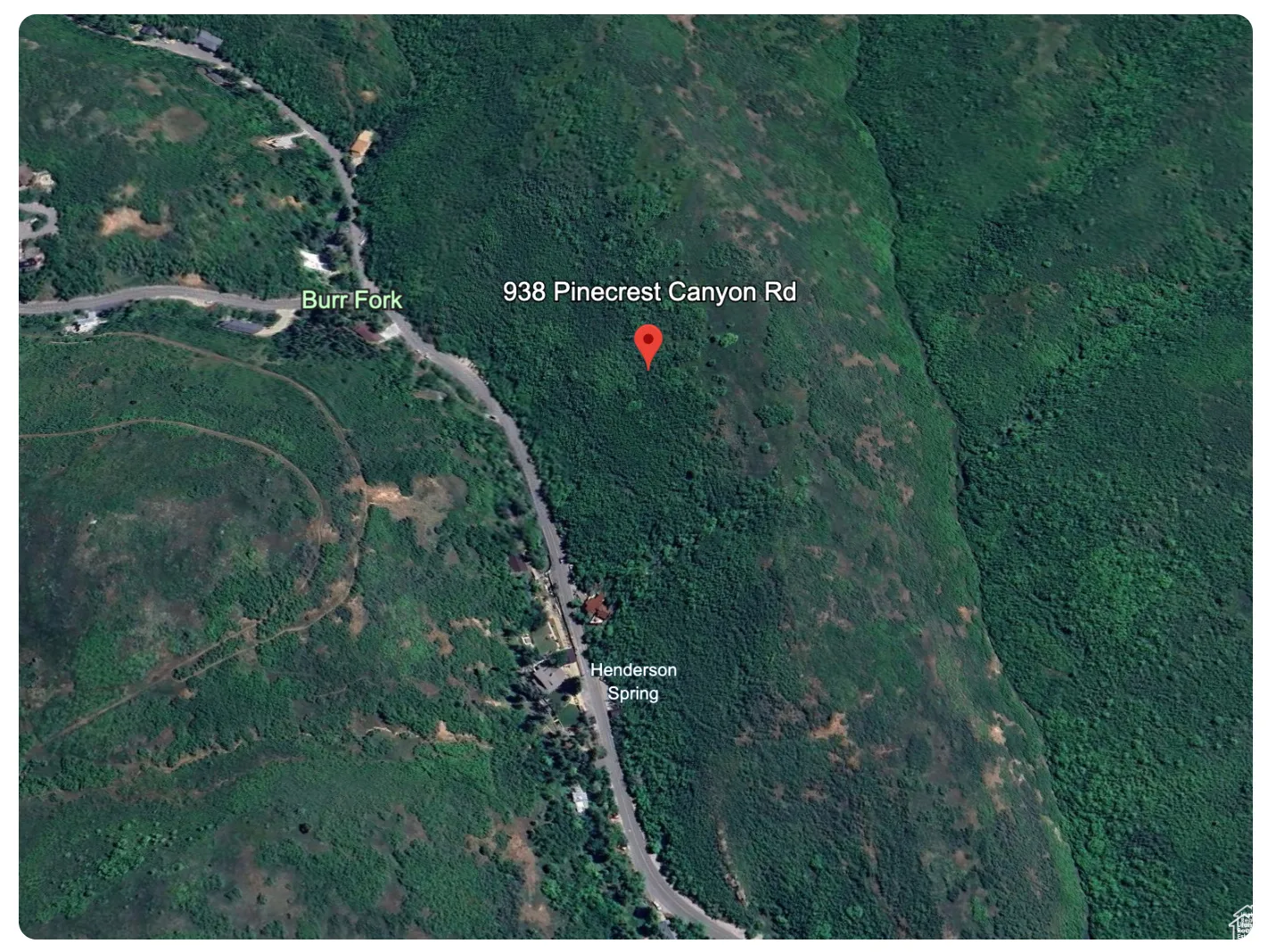 Aerial map of property and surrounding area