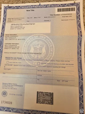 View of a license / certification