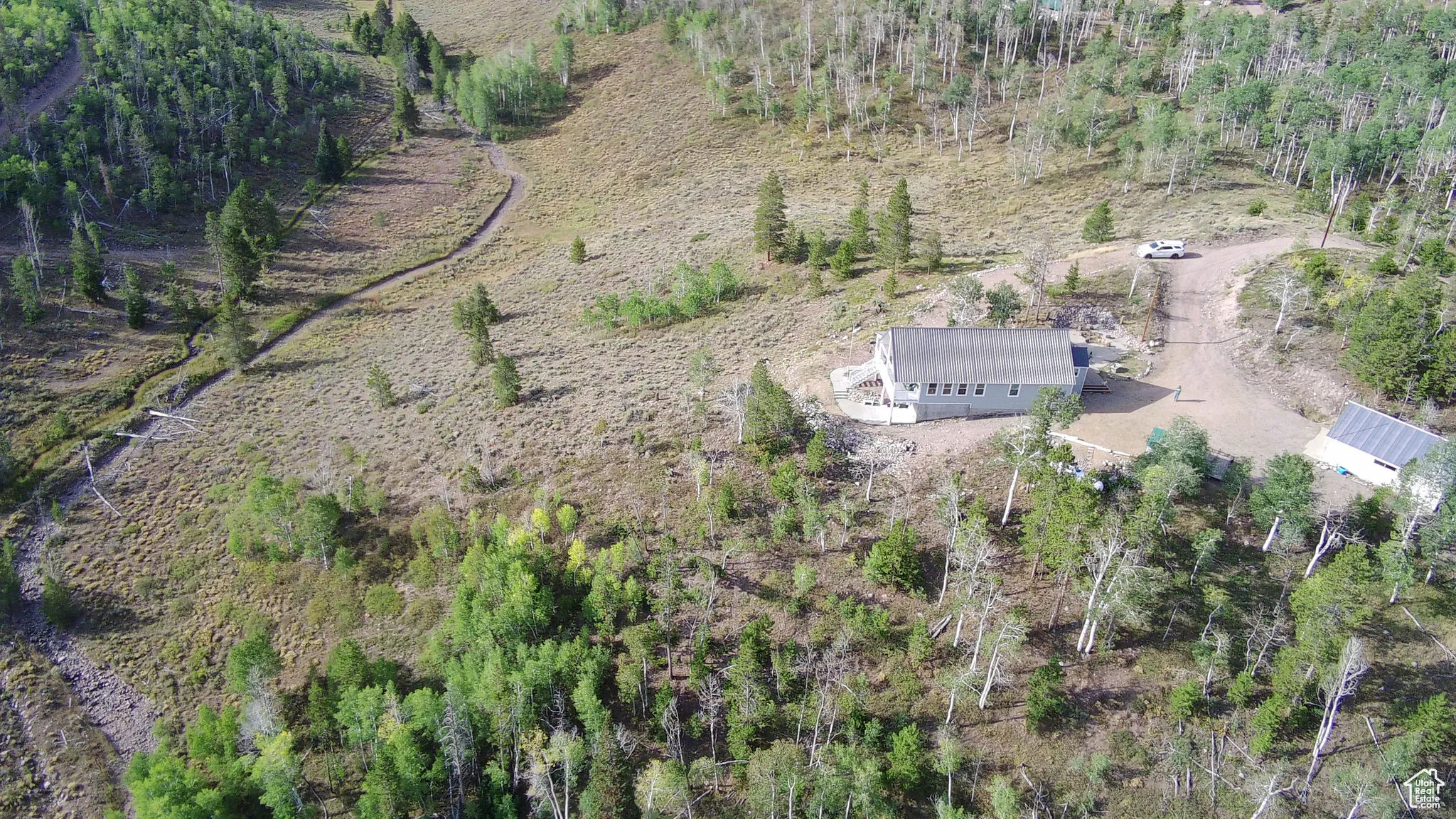 Aerial view of property and surrounding area