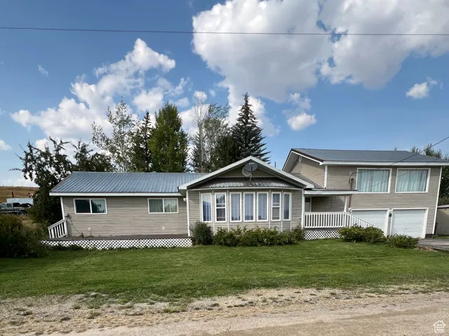 View of front of home with a front yard