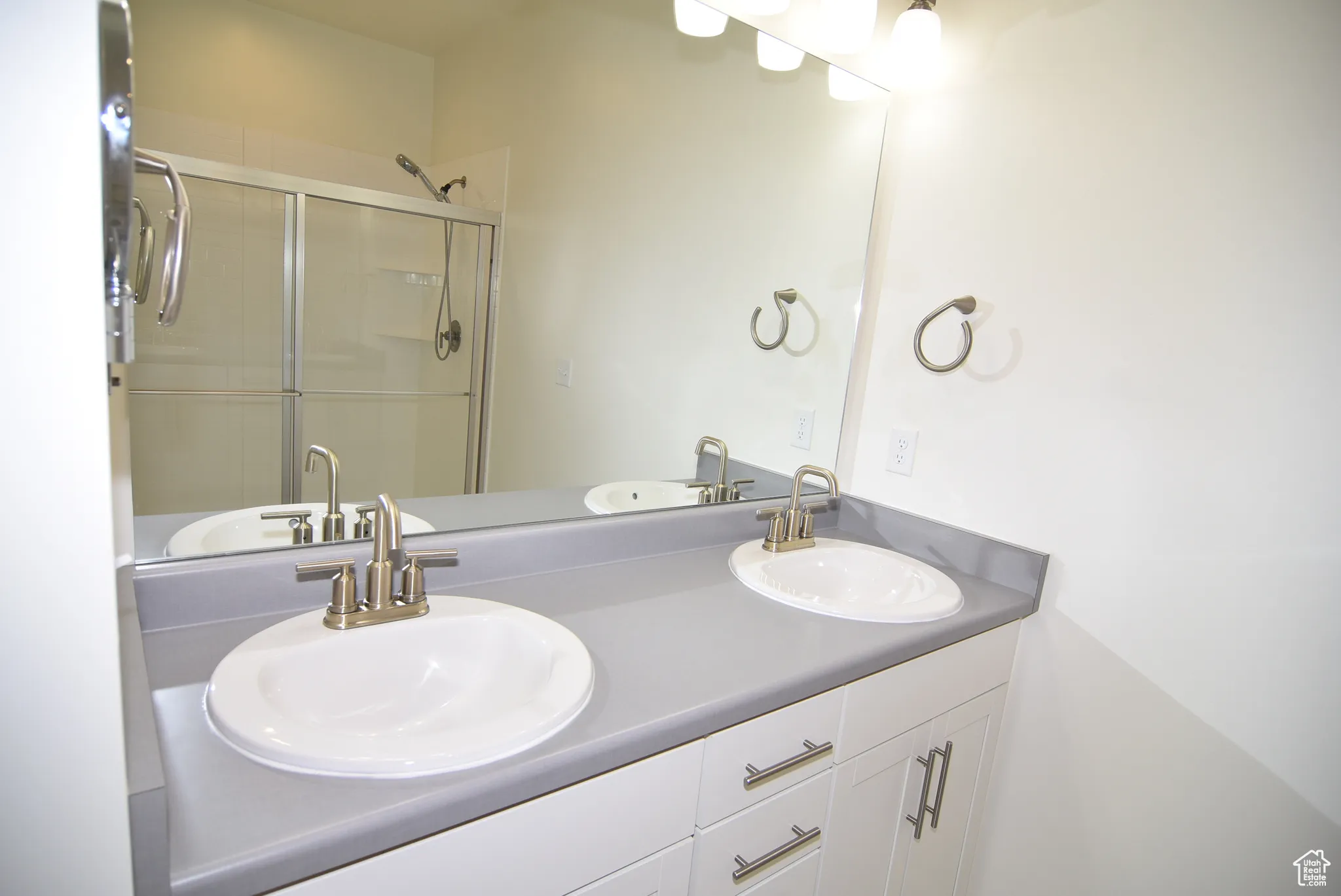 Owner's bathroom with a double vanity
