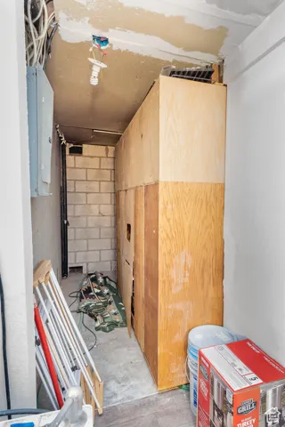 Storage featuring electric panel