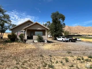 View of front facade featuring covered porch