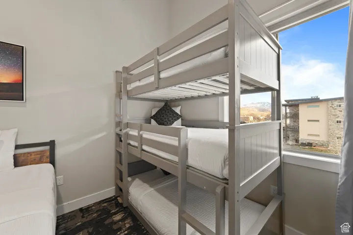 Bedroom with baseboards