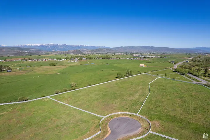 Bird's eye view with a mountain view and a rural view