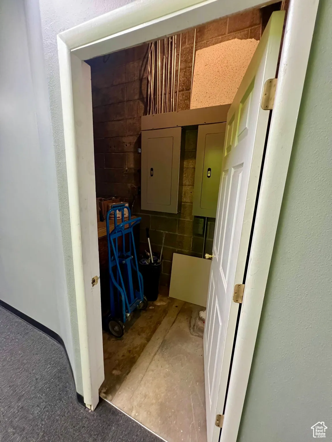 Bathroom with electric panel