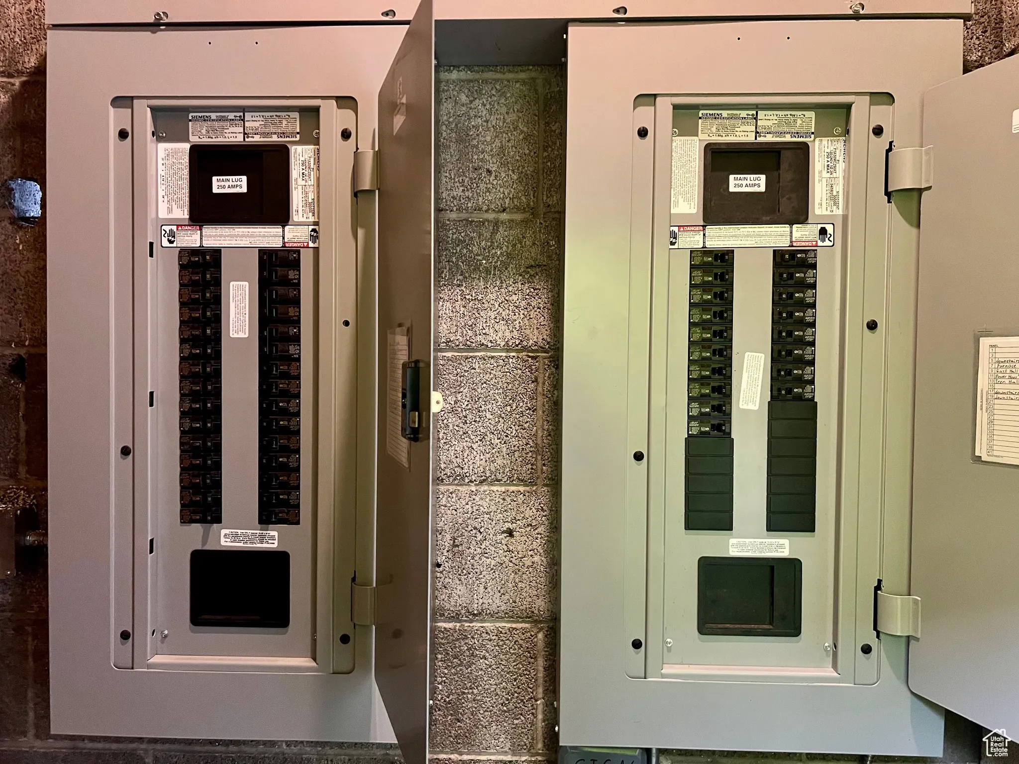 Utility room with electric panel