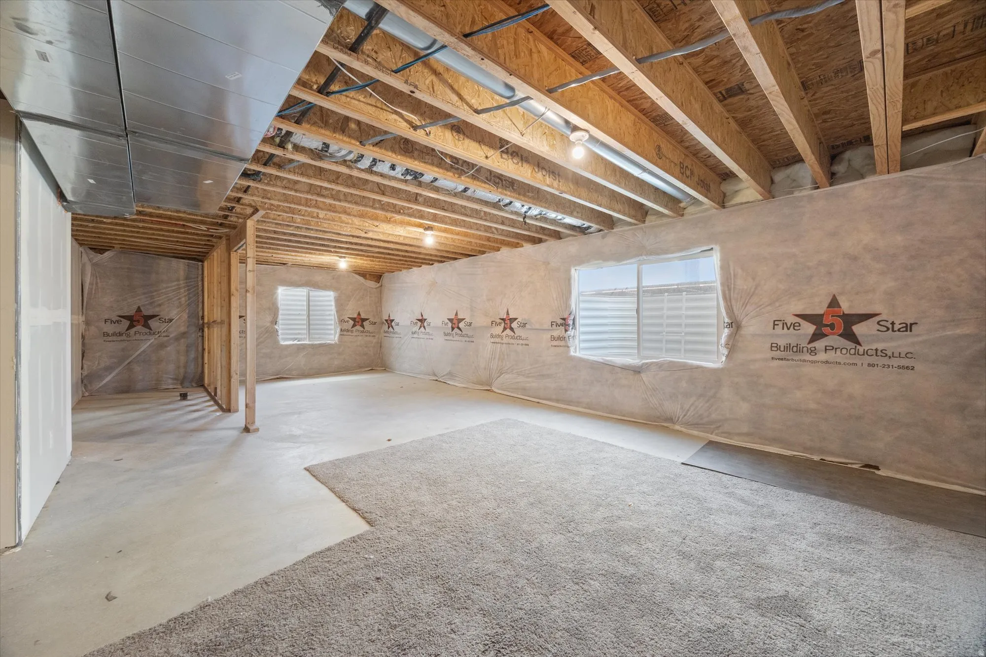 View of below grade area