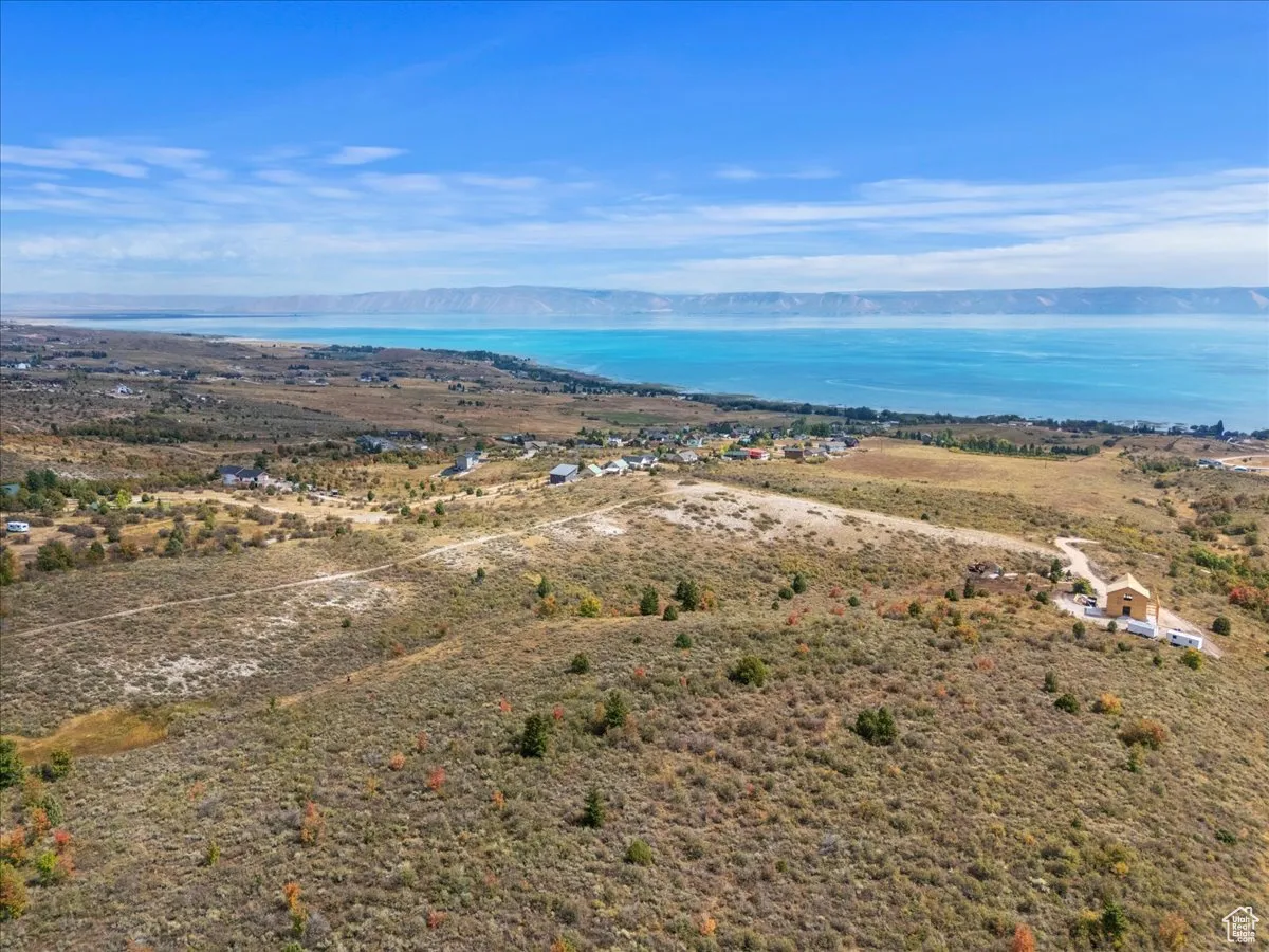 Drone / aerial view of a large body of water