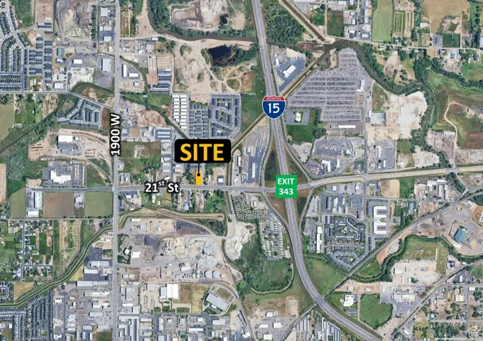 Aerial overview of property's location