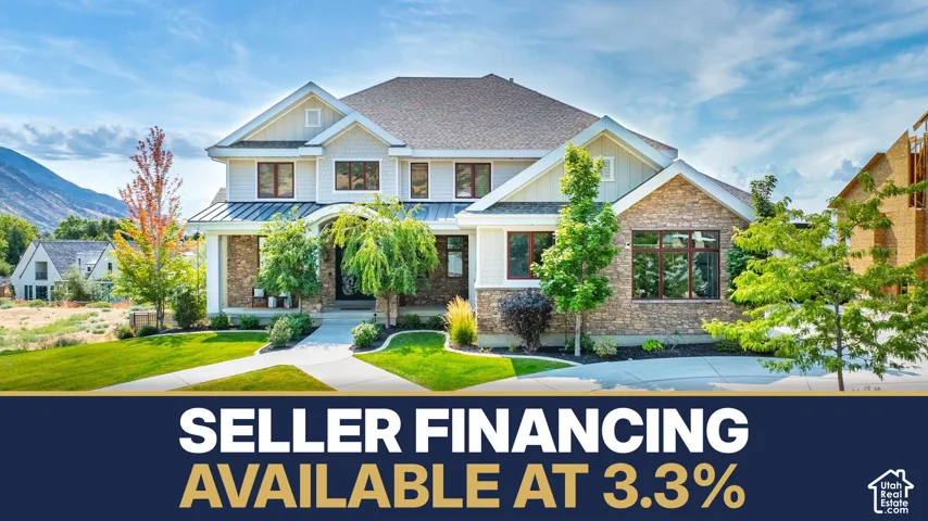 Promotional Graphic. Advertising seller financing terms for the property