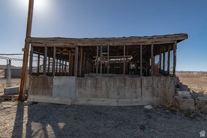 Exterior space featuring an exterior structure