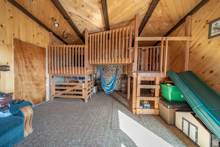 View of horse barn