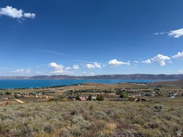 Mountain view with a nearby body of water