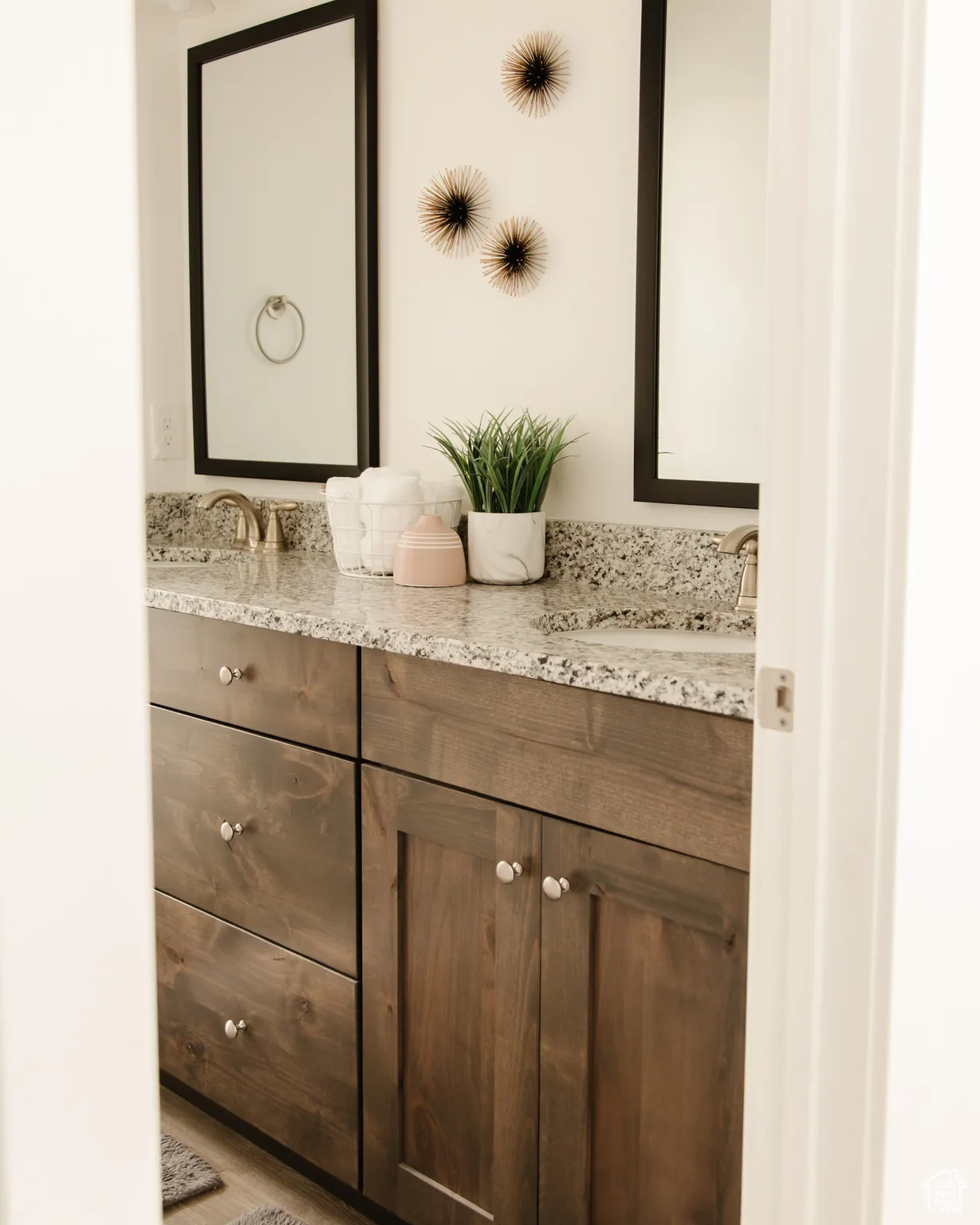 Bathroom featuring double vanity