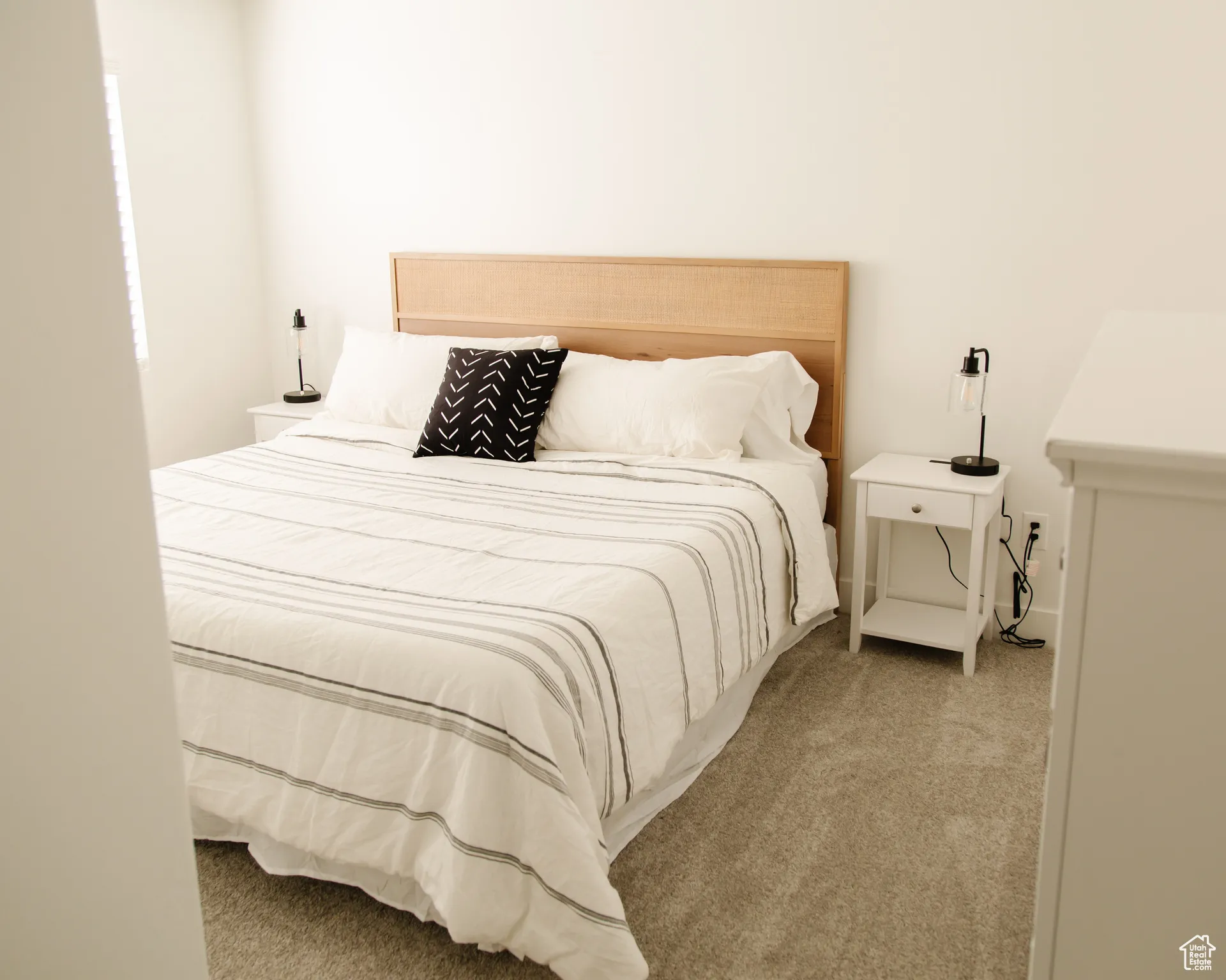 Bedroom featuring carpet