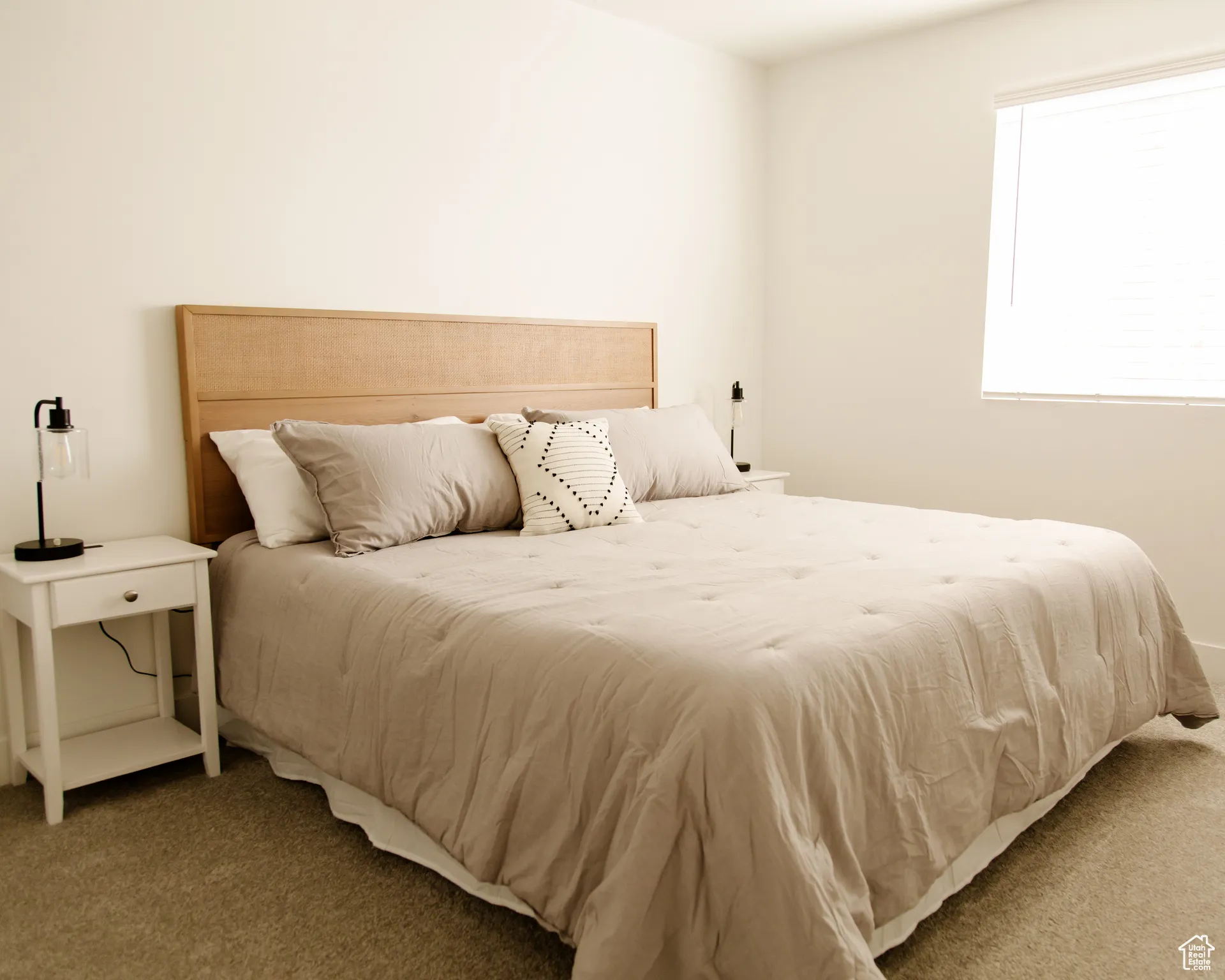 View of carpeted bedroom